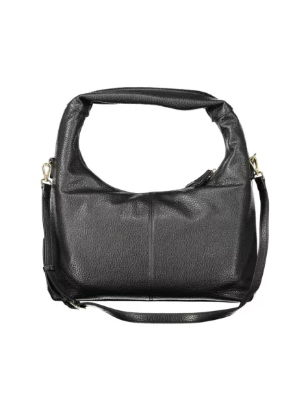 Lniana torebka Valentino czarna