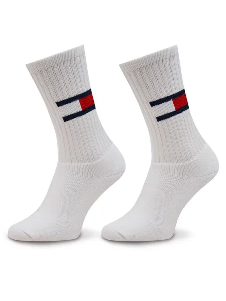 Șosete lungi Tommy Jeans alb