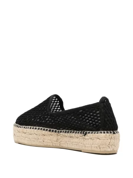 Espadrile Manebi tricotate cu platformă negru