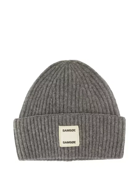 Căciulă Samsøe Samsøe de lână gri