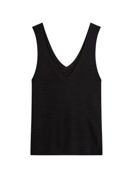 Top Minimum tricotate negru