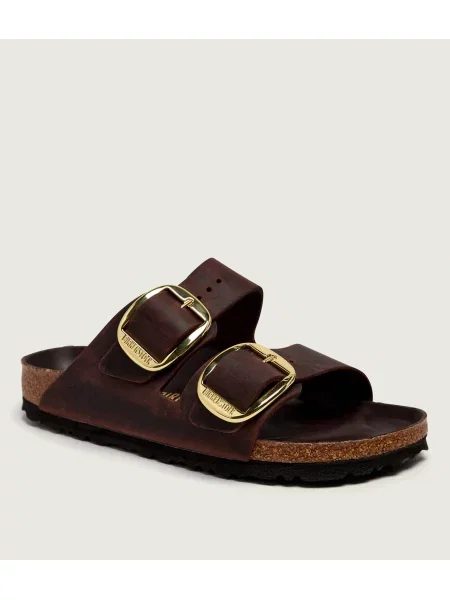 Birkenstock De piele șlapi Arizona Big Buckle | narrow fit maro