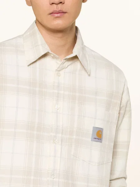 Carhartt Wip Košile Z Manšestru Wilber Loose Fit krémová béžová