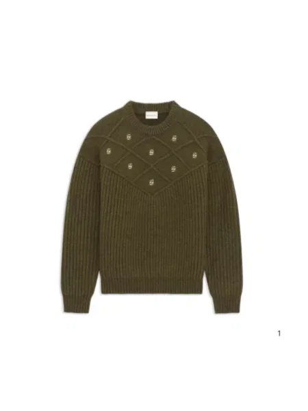 Sweter Drole De Monsieur wełniany zielony