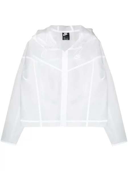 Прозрачно яке Nike с принт бяло