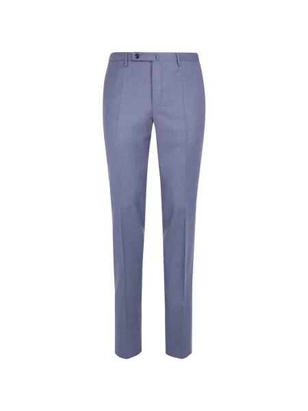 Pantaloni chino Incotex de lână albastru