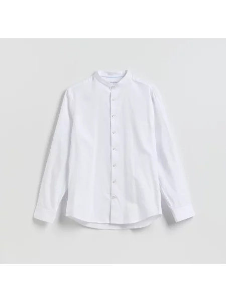 Reserved Košile slim fit s vysokým podílem bavlny bílá