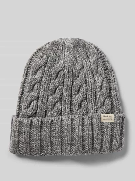 Czapka beanie z detalem z logo model ‘Kaen’ Barts srebrna
