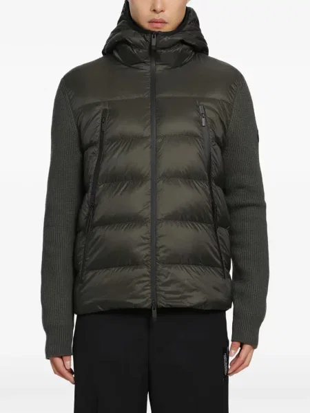 Geacă Moncler cu glugă verde