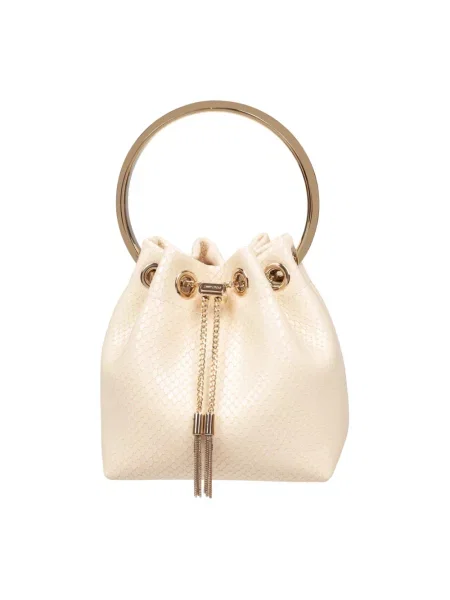 Torebka skórzana Jimmy Choo skórzana żółta