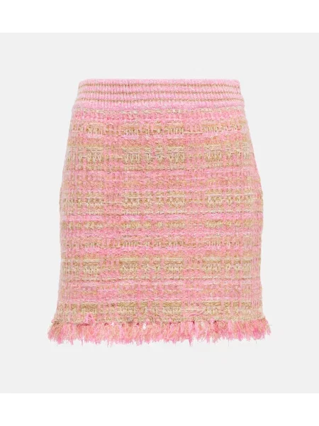 Fustă Loveshackfancy din tweed roz