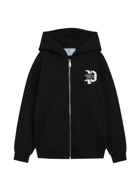 Bluza z kapturem dziecięca Philipp Plein czarna