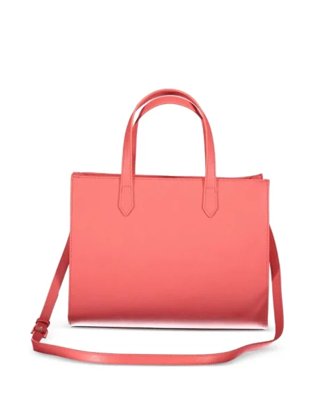 Τσάντα shopper Mario Valentino με αυτόγραφο ροζ