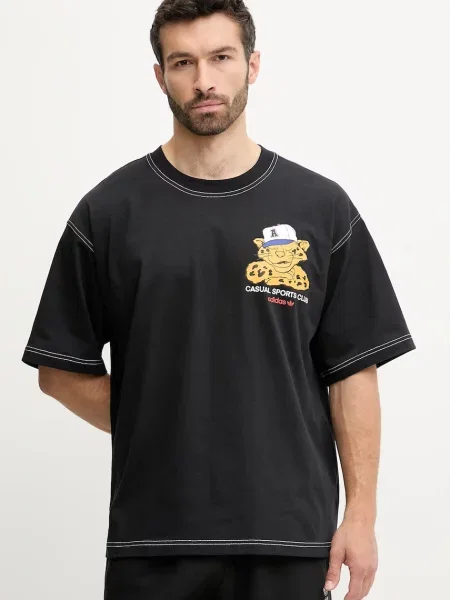 Тениска adidas Originals Graphic Os Ss T с принт черно