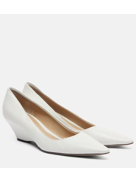 Pantofi cu toc The Row din piele alb