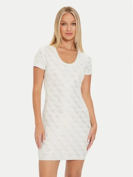 Guess Плетена рокля Paige Екрю бежово