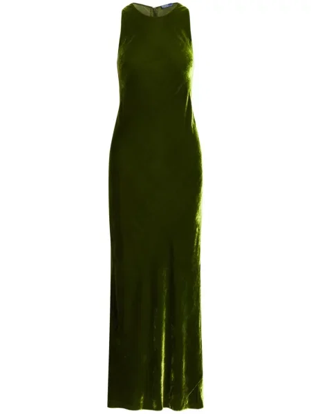 Plisirana satenska polo majica Polo Ralph Lauren s vezom plava