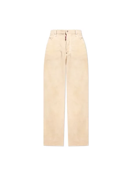 Spodnie Dsquared2 beżowe