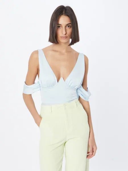 Misspap Tricou body pastel albastru