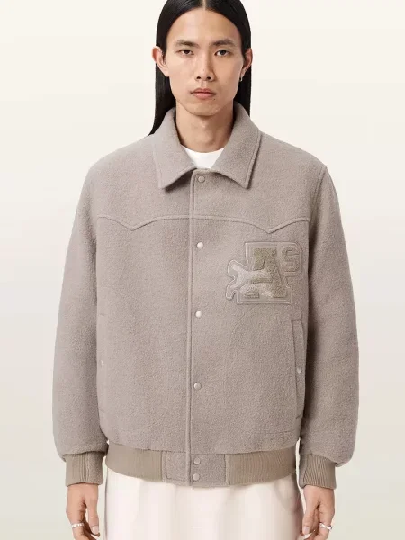 AllSaints geacă bomber Bărbați ROYCE bej