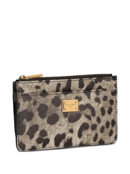 Portofel Dolce & Gabbana cu imagine cu model leopard maro