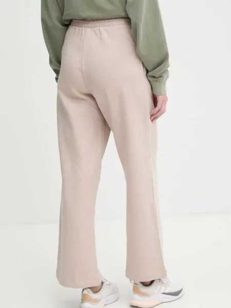 Adidas Originals pantaloni de trening Femme Galore Wideleg Fleece Pants uni bej