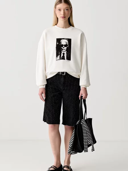 Karl Lagerfeld Jeans mikina dámska béžová