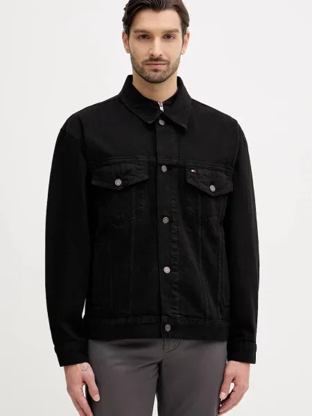 Tommy Hilfiger geacă jeans negru