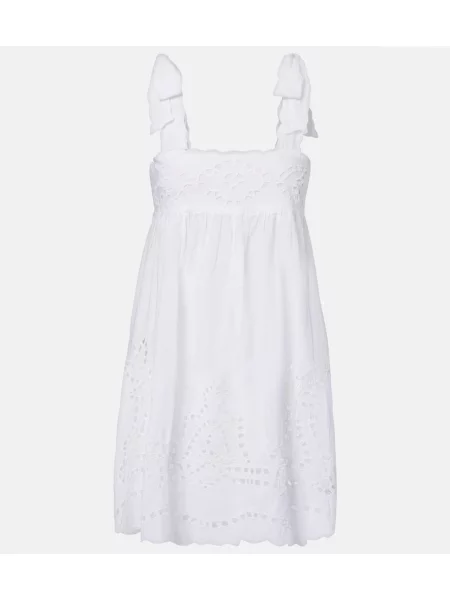 Rochie Juliet Dunn cu broderie alb