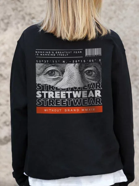 Світшот Without чорний