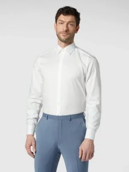 Koszula biznesowa o kroju slim fit z diagonalu Olymp Level Five