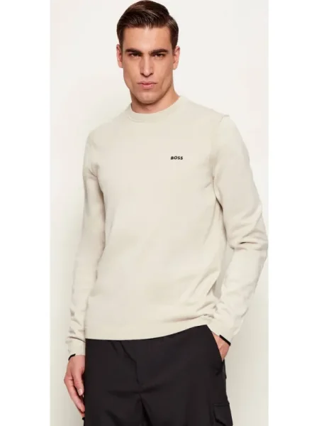 BOSS GREEN Pulover KN_Ever-X CN | regular fit bej