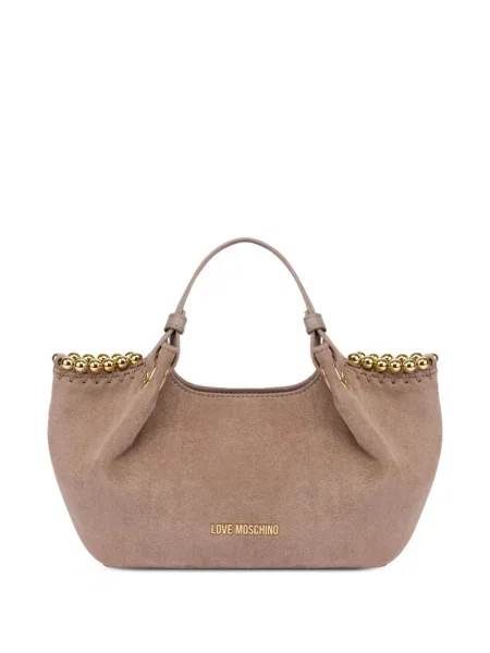 Geantă Love Moschino din piele de căprioară