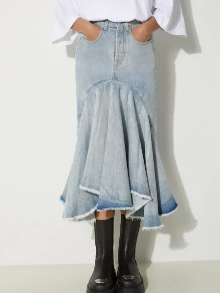 VETEMENTS fusta jeans Denim Midi midi evazati