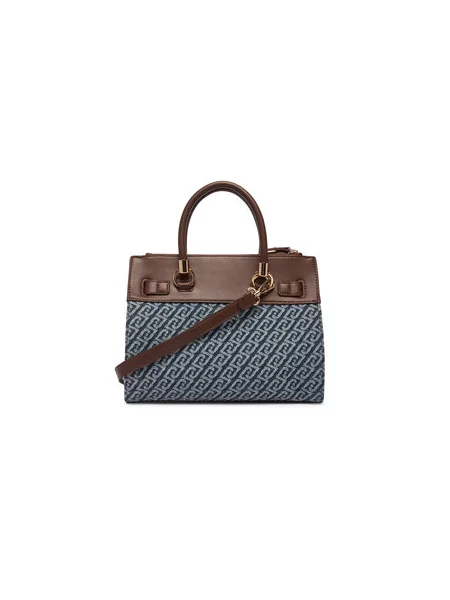 Liu Jo crossbody torba za žene s pamukom plava
