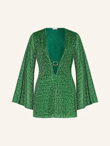 Oséree Sukienka Plażowa Lumiere Z Błyszczącą Przędzą gruen zielona