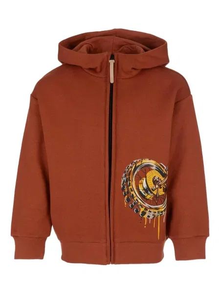 Bluza z kapturem dziecięca Il Gufo brązowa