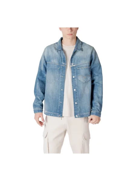 Kurtka jeansowa Replay niebieska