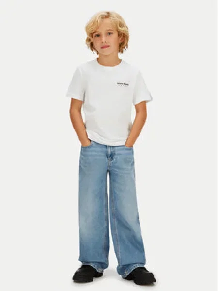 Calvin Klein Jeans Póló Minimal Logo fehér
