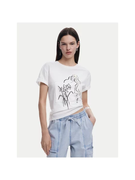 Desigual T-shirt Paraguay Regular Fit bijela