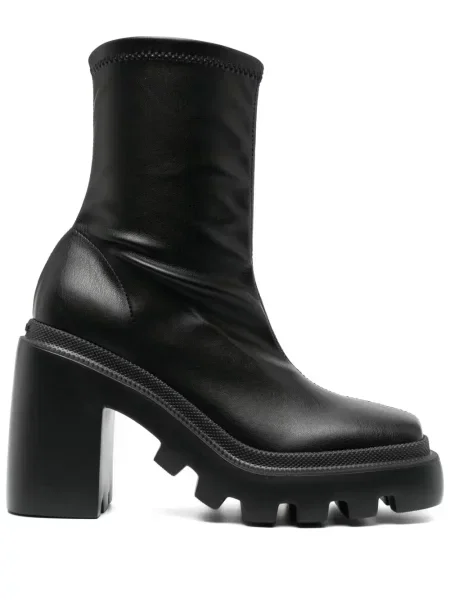 Botine Vic Matié din piele chunky negru