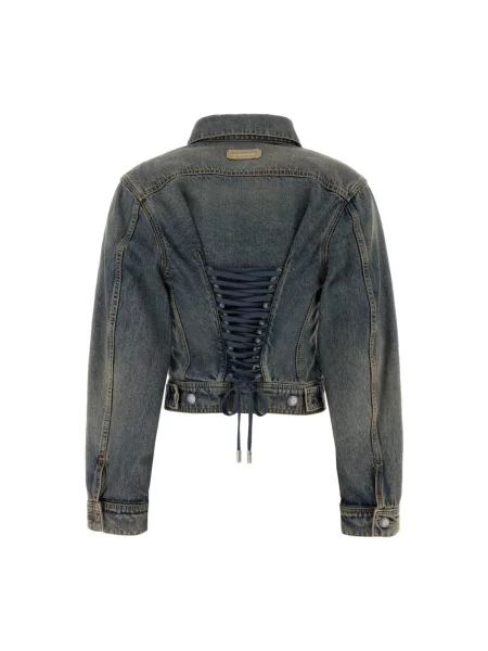 Kurtka jeansowa Alexander Mcqueen niebieska