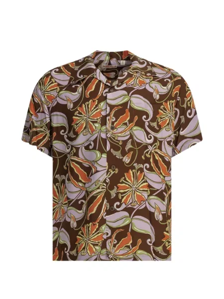 Scurt cămașă Sun Surf cu model floral cu imagine maro
