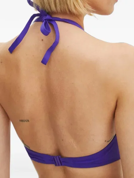 Top Chantelle cu gât halter violet