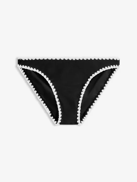 Skąpe figi bikini z haftem czarne