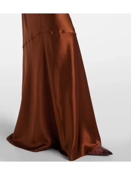 Rochie de satin Rebecca Vallance din satin maro