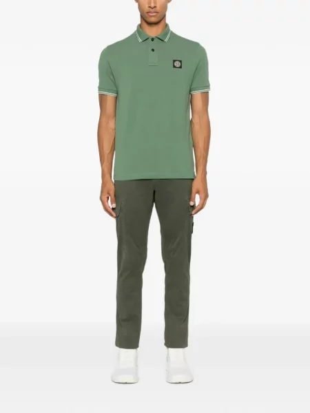 Pantaloni cargo Stone Island cu strasuri verde