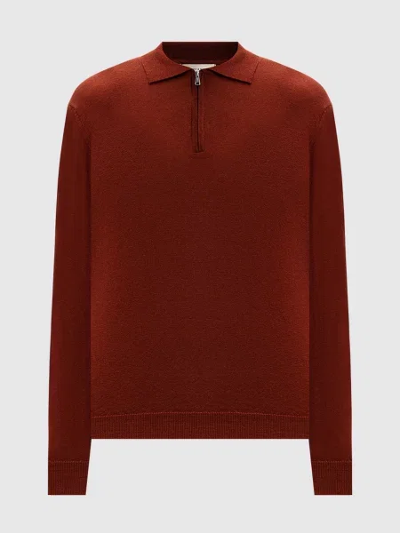 Шерстяное поло Cashmere&whiskey оранжевое