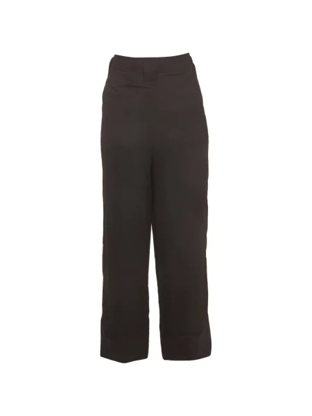 Decupat pantaloni Ganni negru