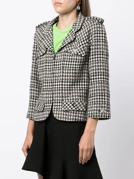 Bunda Chanel Pre-owned s pepito vzorem šedá
